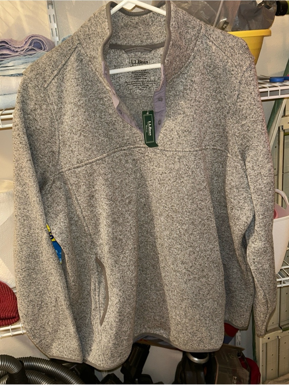 LL Bean Sweater Fleece Women’s 2XL Plus Heather NWT Gray